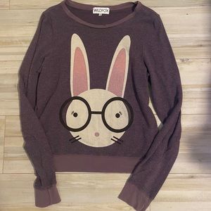 WILDFOX Purple Bunny Sweater